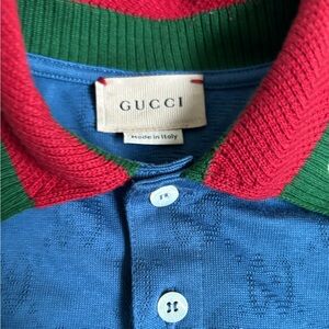 Blue gucci boys shirt